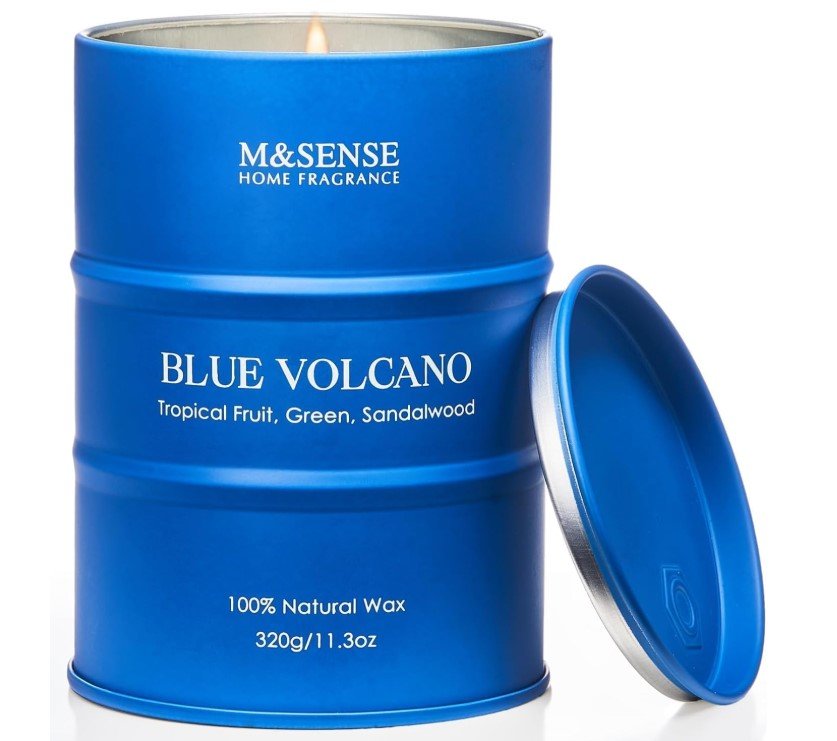 bougie blue volcano