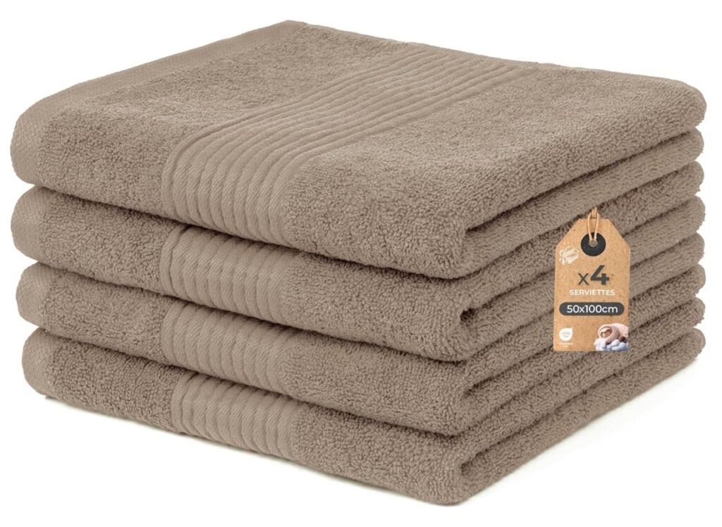 serviette beige amazon