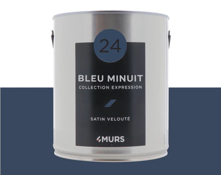 peinture 4 murs - bleu minuit