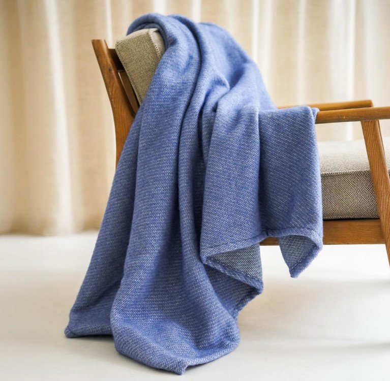 plaid cachemire bleu