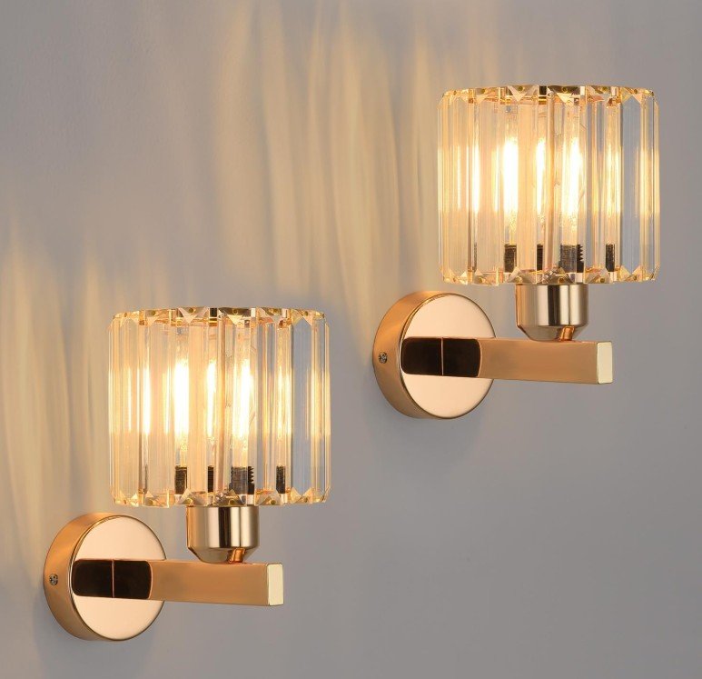 salle de bain - applique murale doré