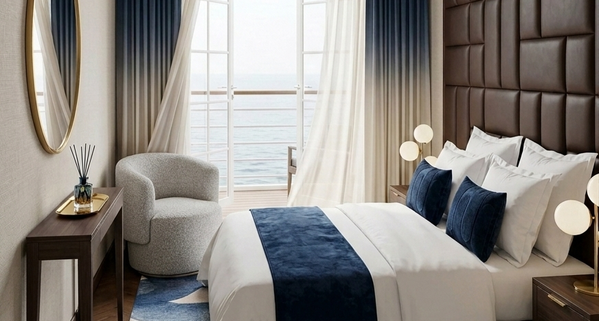 chambre style cabine de croisière haut de gamme