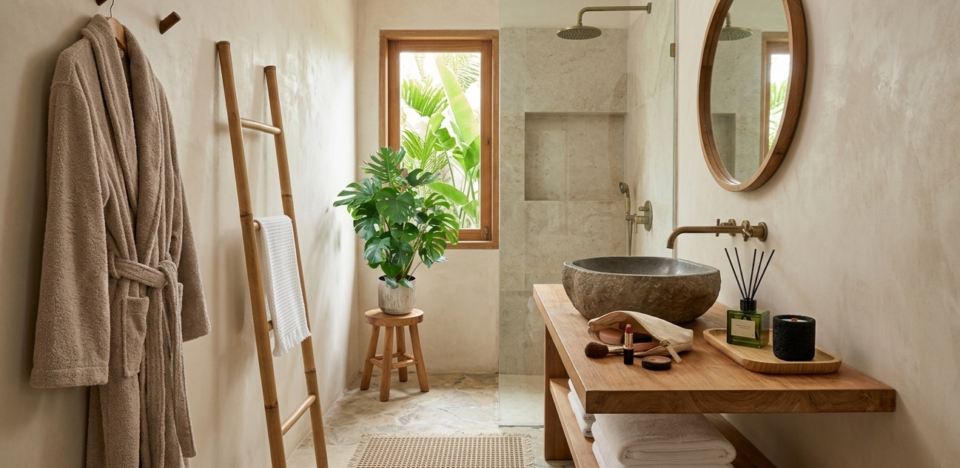 Salle de bain style bali