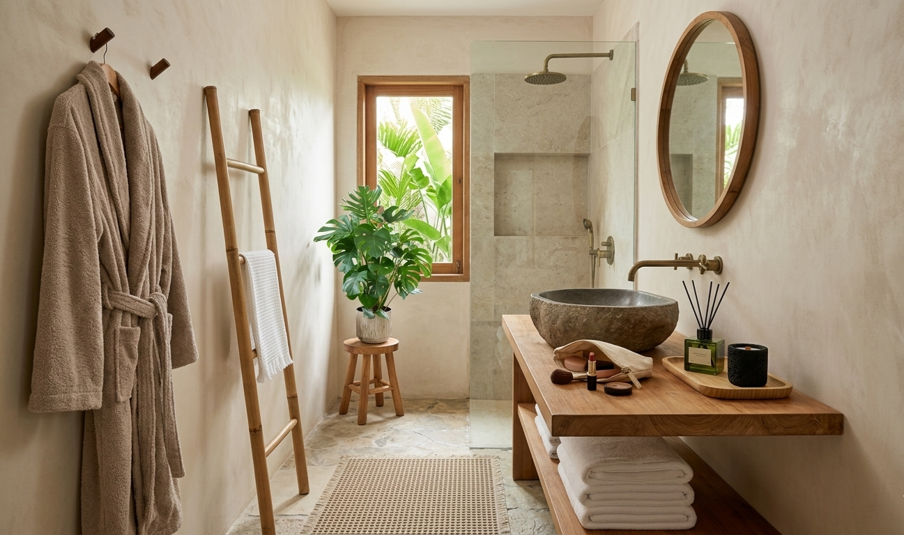 Salle de bain style bali